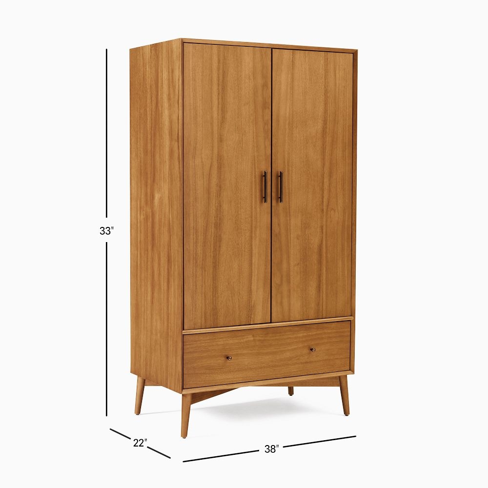 Mid century outlet modern armoire wardrobe