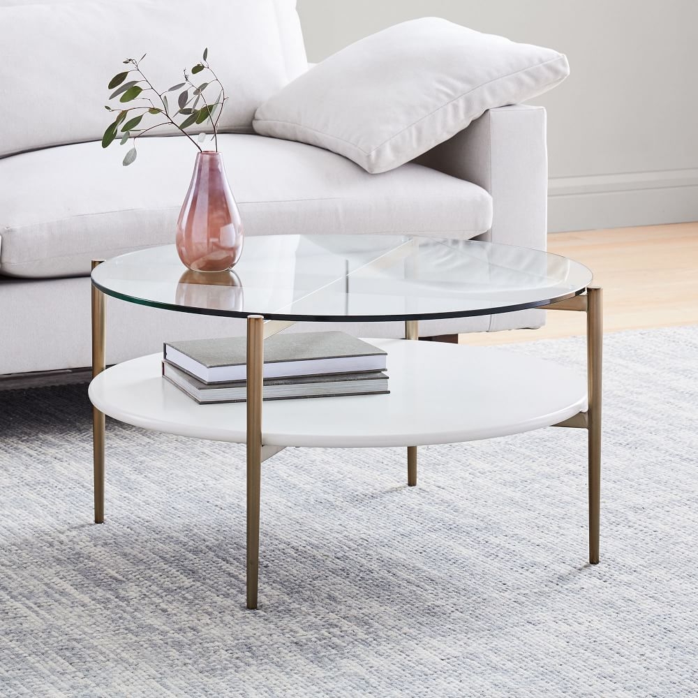 Mid Century Art Display Round Coffee Table