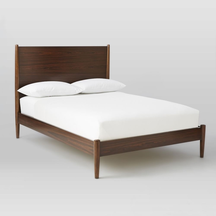 Mid century store modern upholstered bed