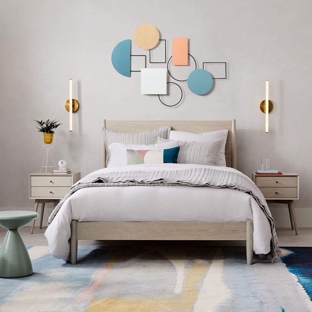 Mid century shop bed pebble