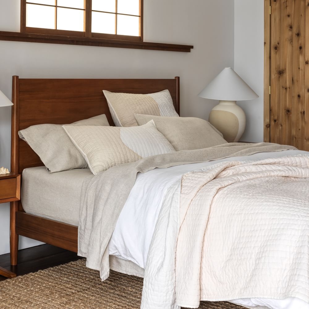 Mid century modern best sale bed frame king
