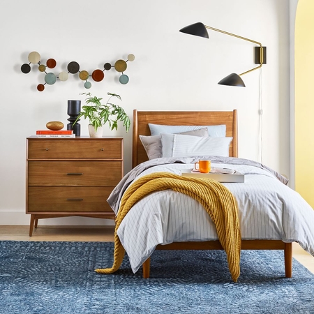 Mid century bed west elm best sale