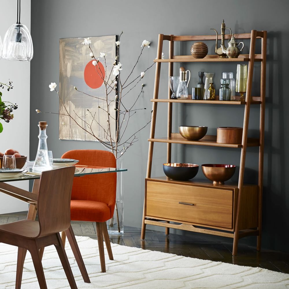 West elm bookcase mid century sale