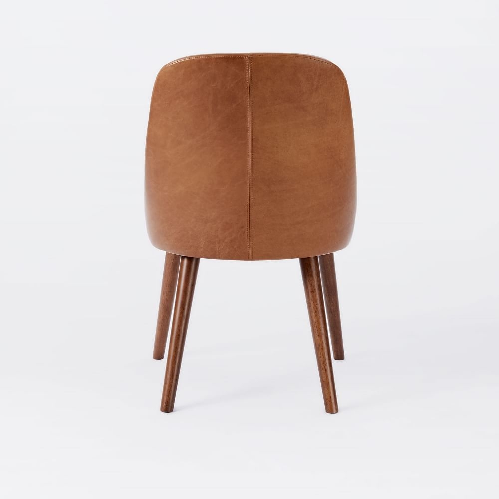Camel leather deals dining chair