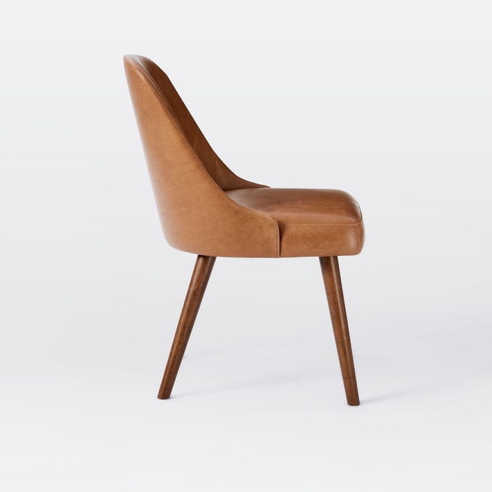 Buy online Mid Century Leather Dining Chair now West Elm UAE UAE