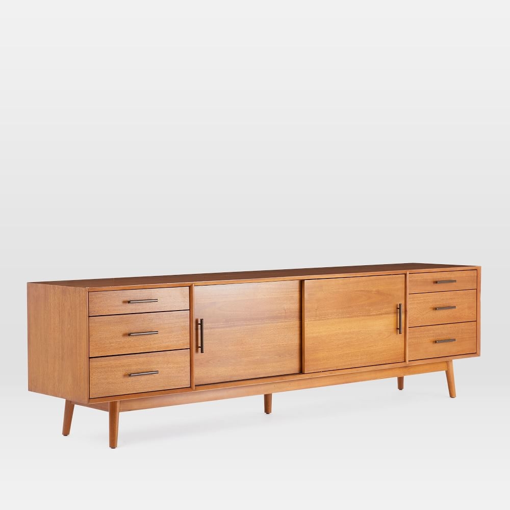 Mid century modern media console best sale