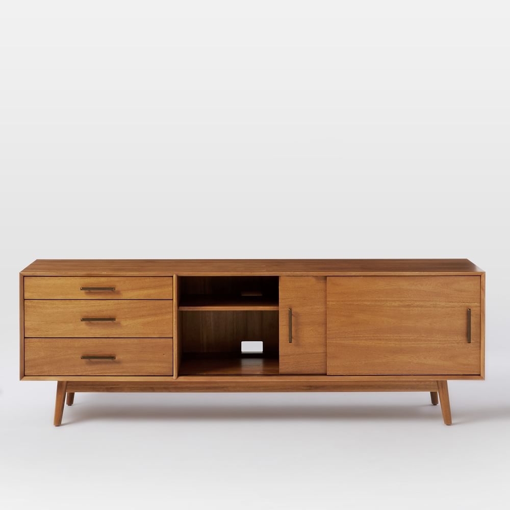 Mid century hot sale tv console table