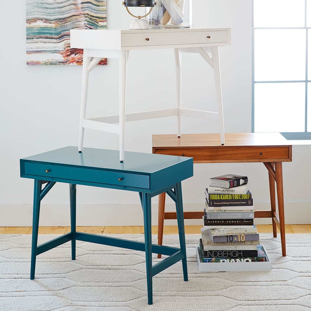 Buy online Mid Century Mini Desk White now West Elm UAE UAE