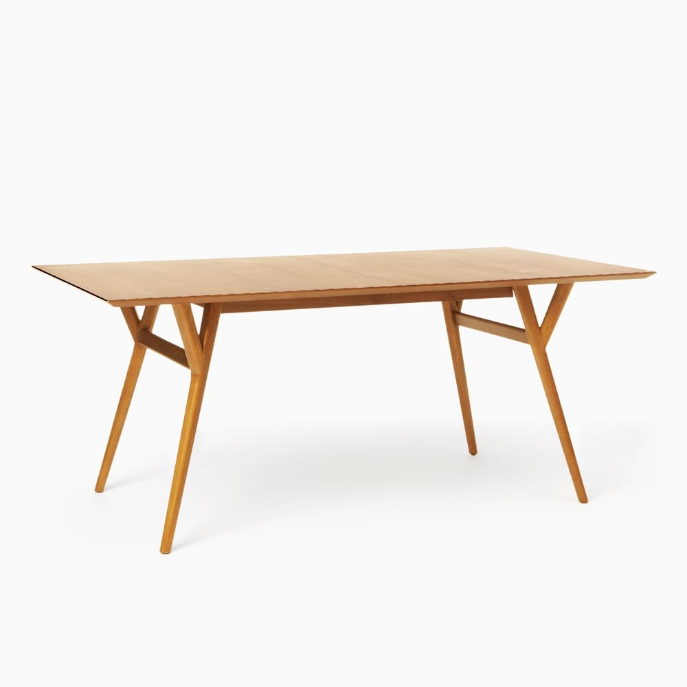 Mid century top expandable dining table
