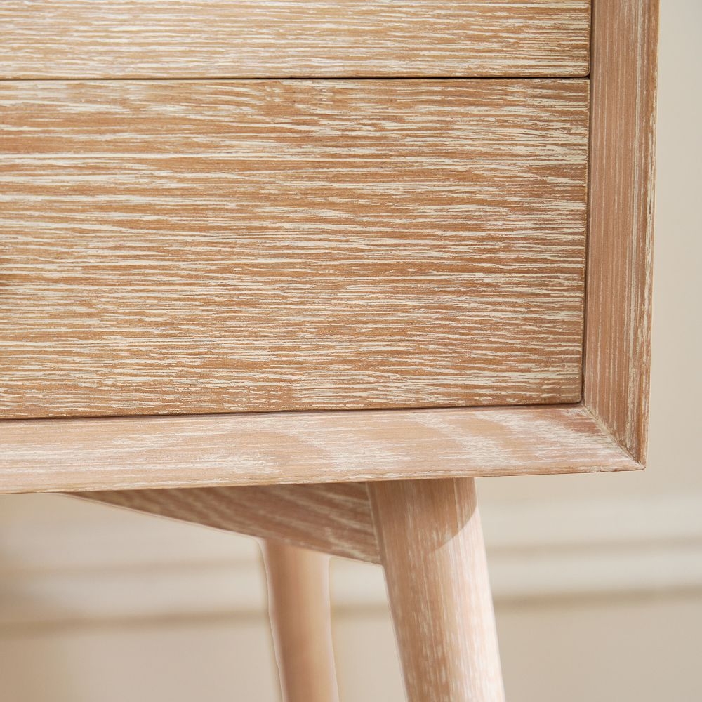 Solid wood mid shop century nightstand