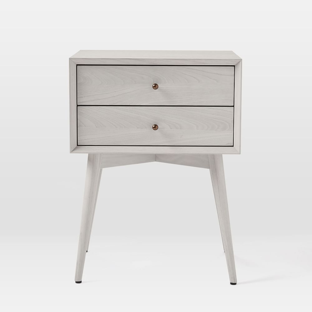 White mid century night stand top