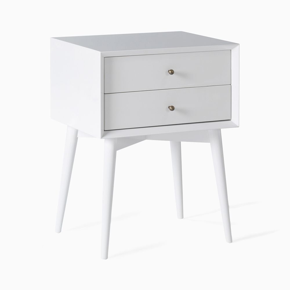 White mid century night hot sale stand