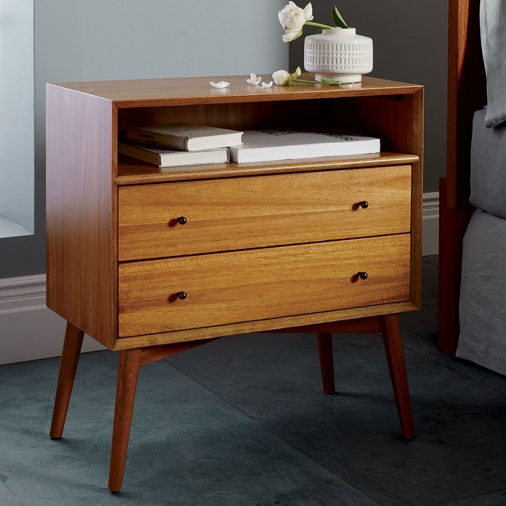 West elm mid century charging nightstand sale