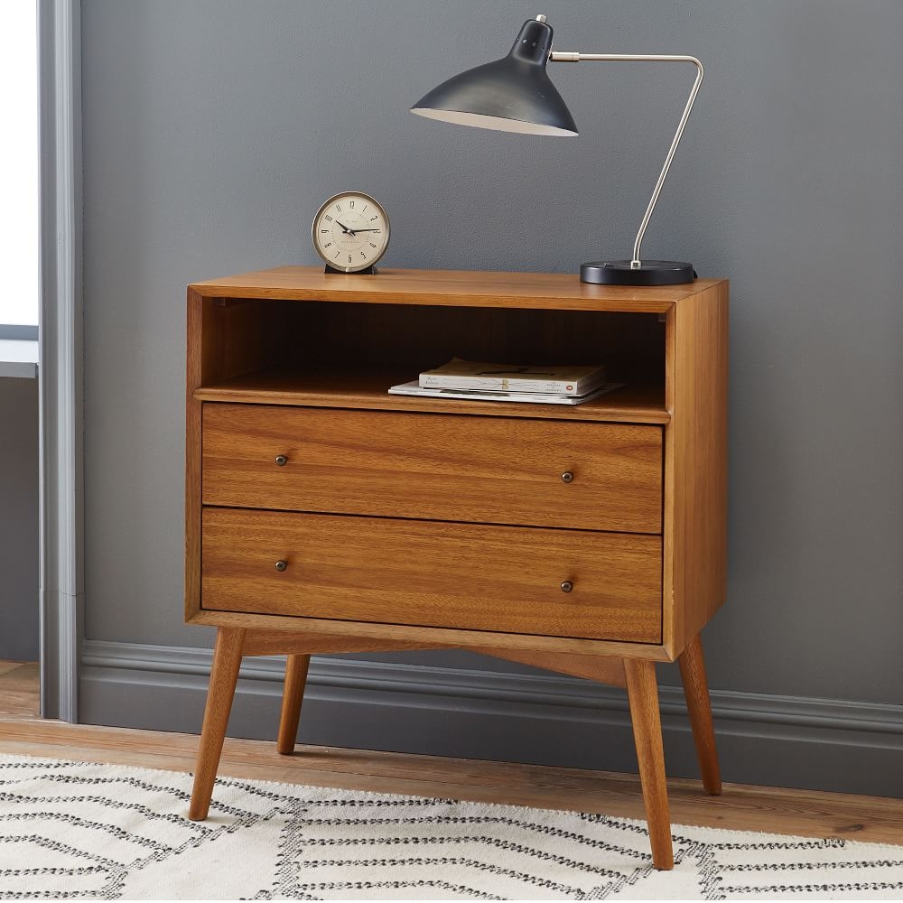 Buy online Mid Century Grand Nightstand Acorn now West Elm UAE UAE