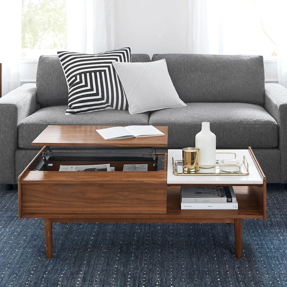 Mid century modern console table with storage deals