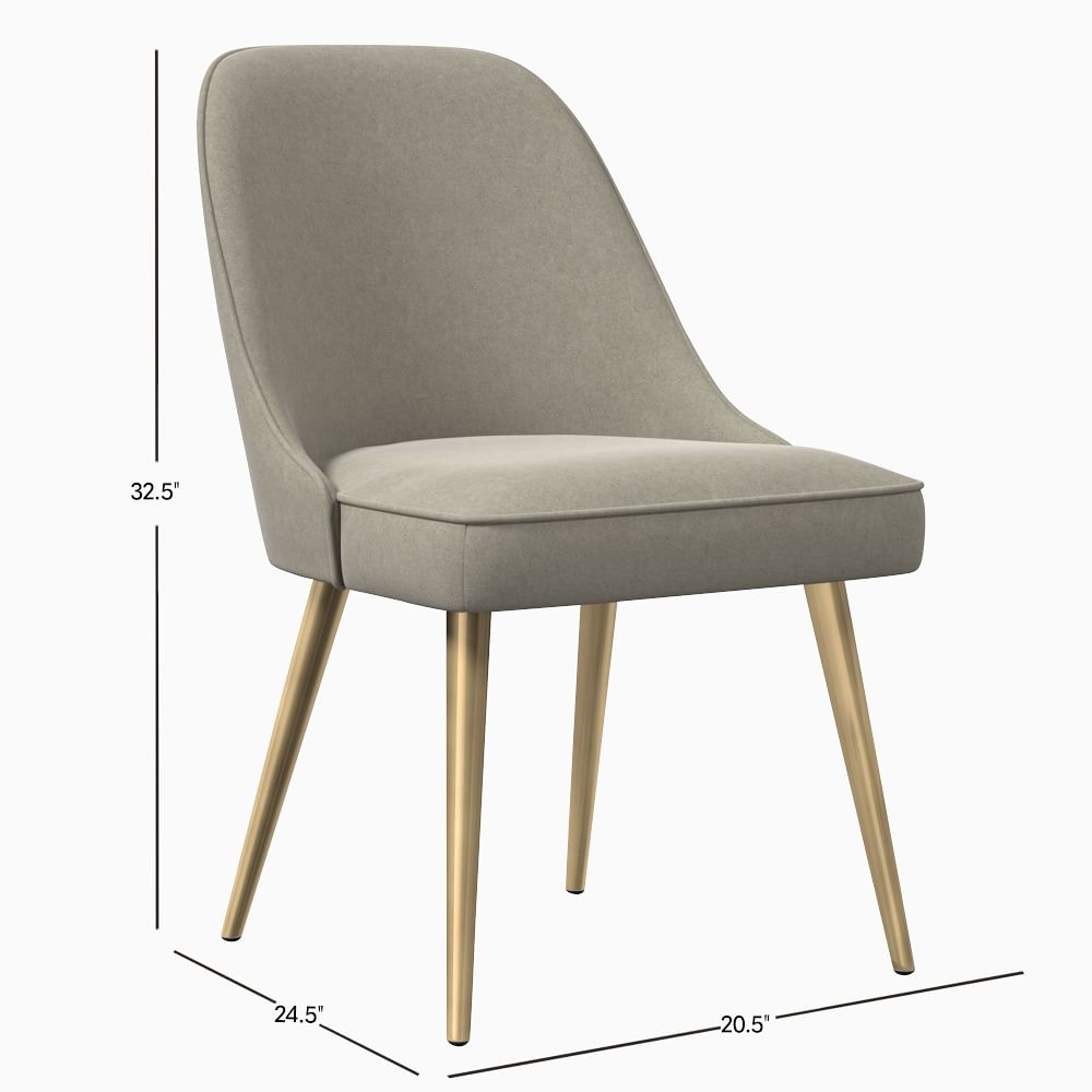 Metal upholstered store dining chair