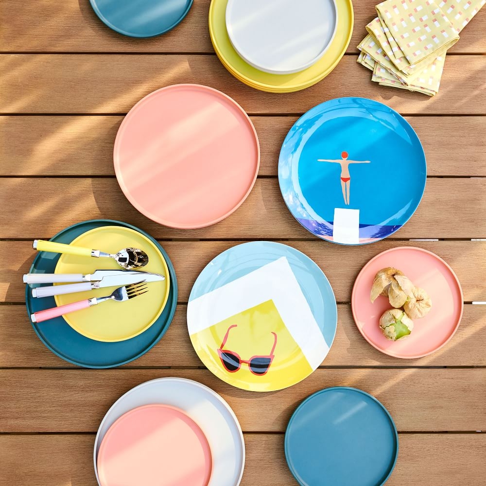 Colorful outlet melamine plates
