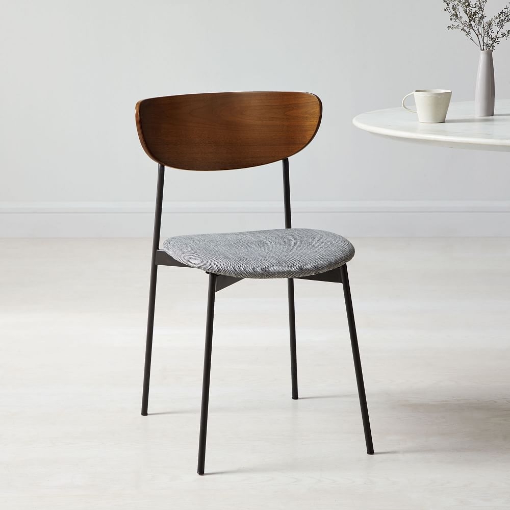 Grey mid century on sale modern chair