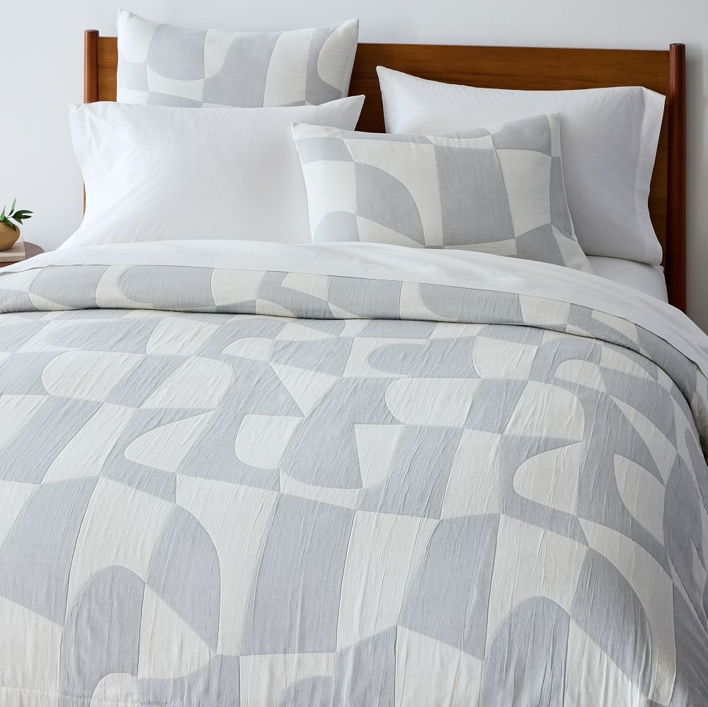 Matelasse duvet cover white sale