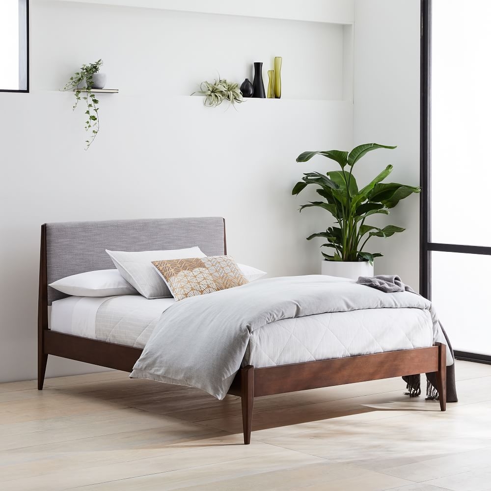 Modern wood best sale bed