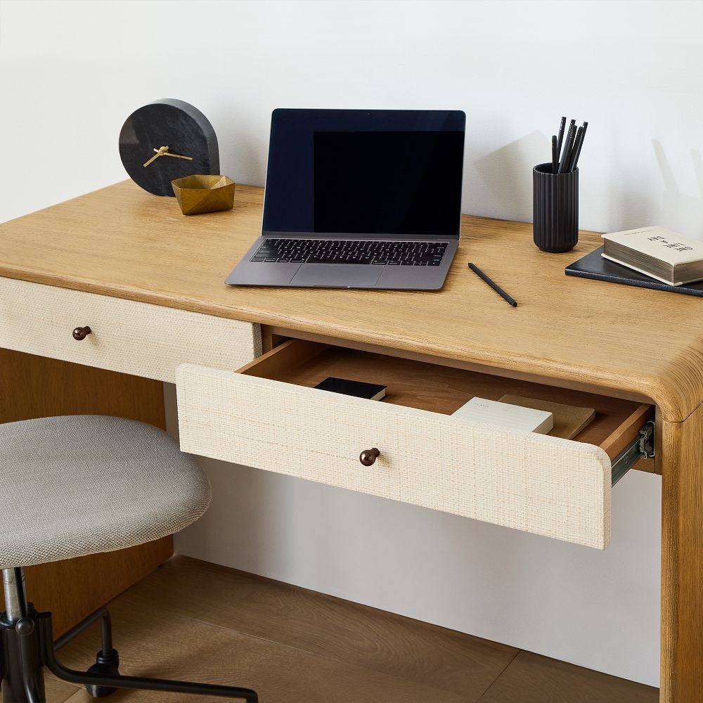 Buy online Modern Waterfall Desk 122cm now West Elm UAE UAE