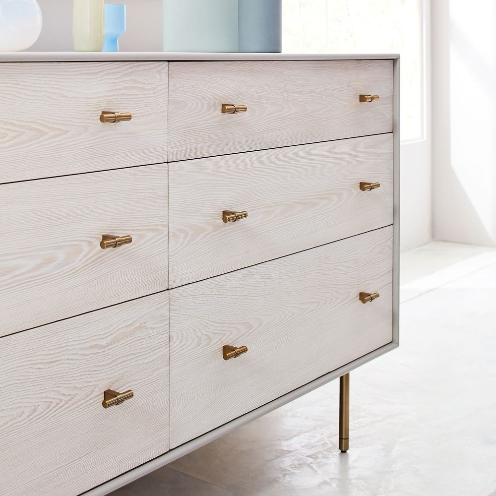 Wood and gold clearance dresser