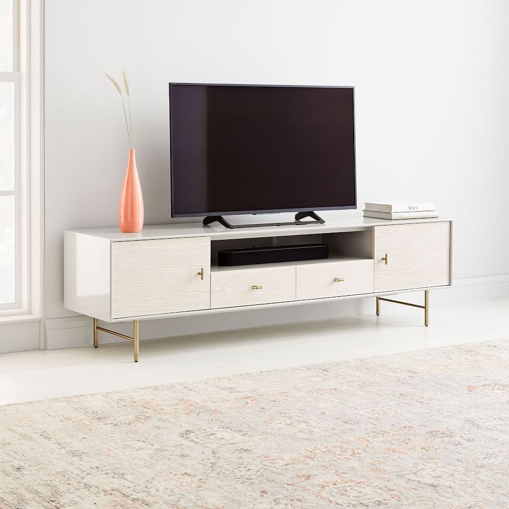 Modern wood top tv stand