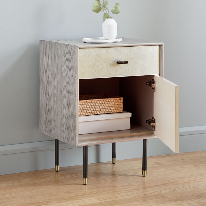 Buy online Modernist Nightstand Gray Gold Leaf now West Elm