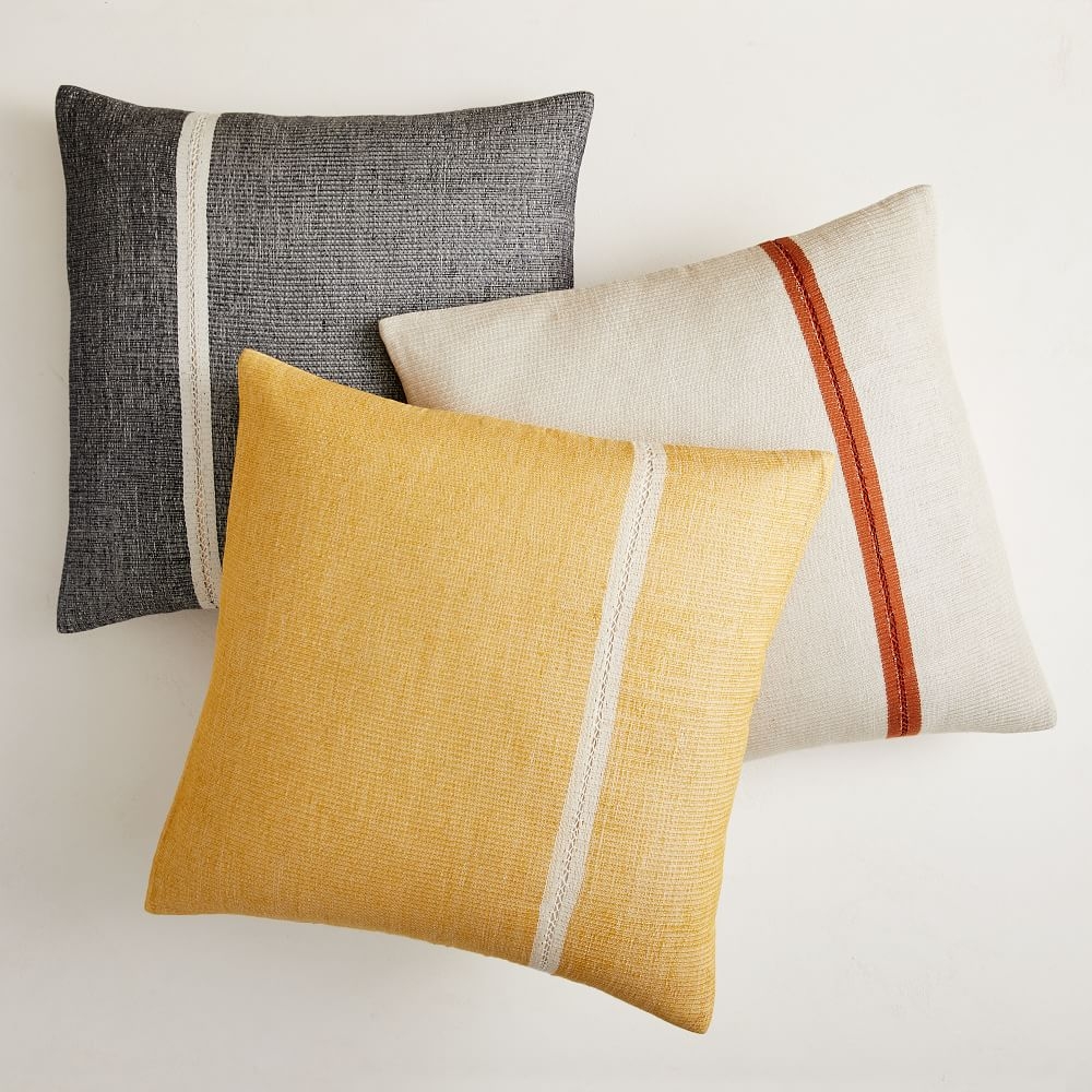 Yellow stripe pillow hotsell