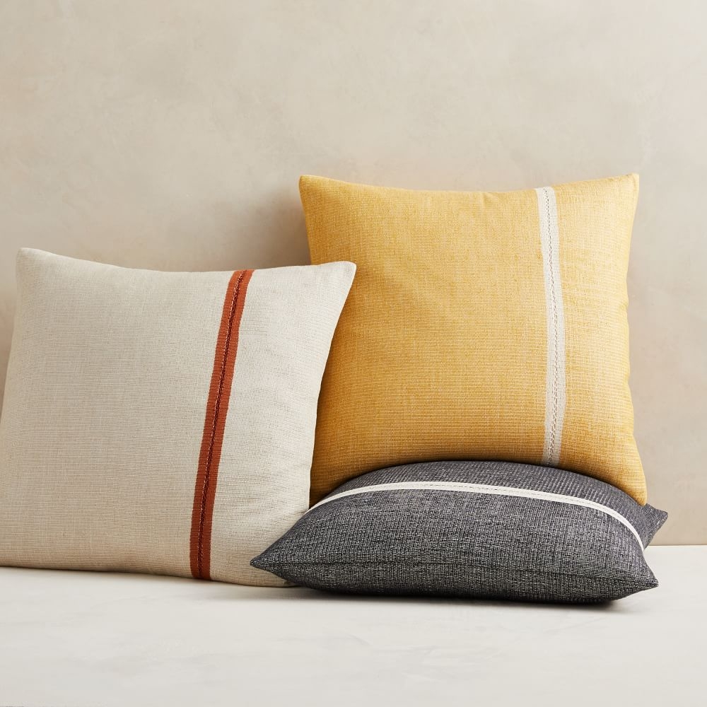West elm yellow pillow online