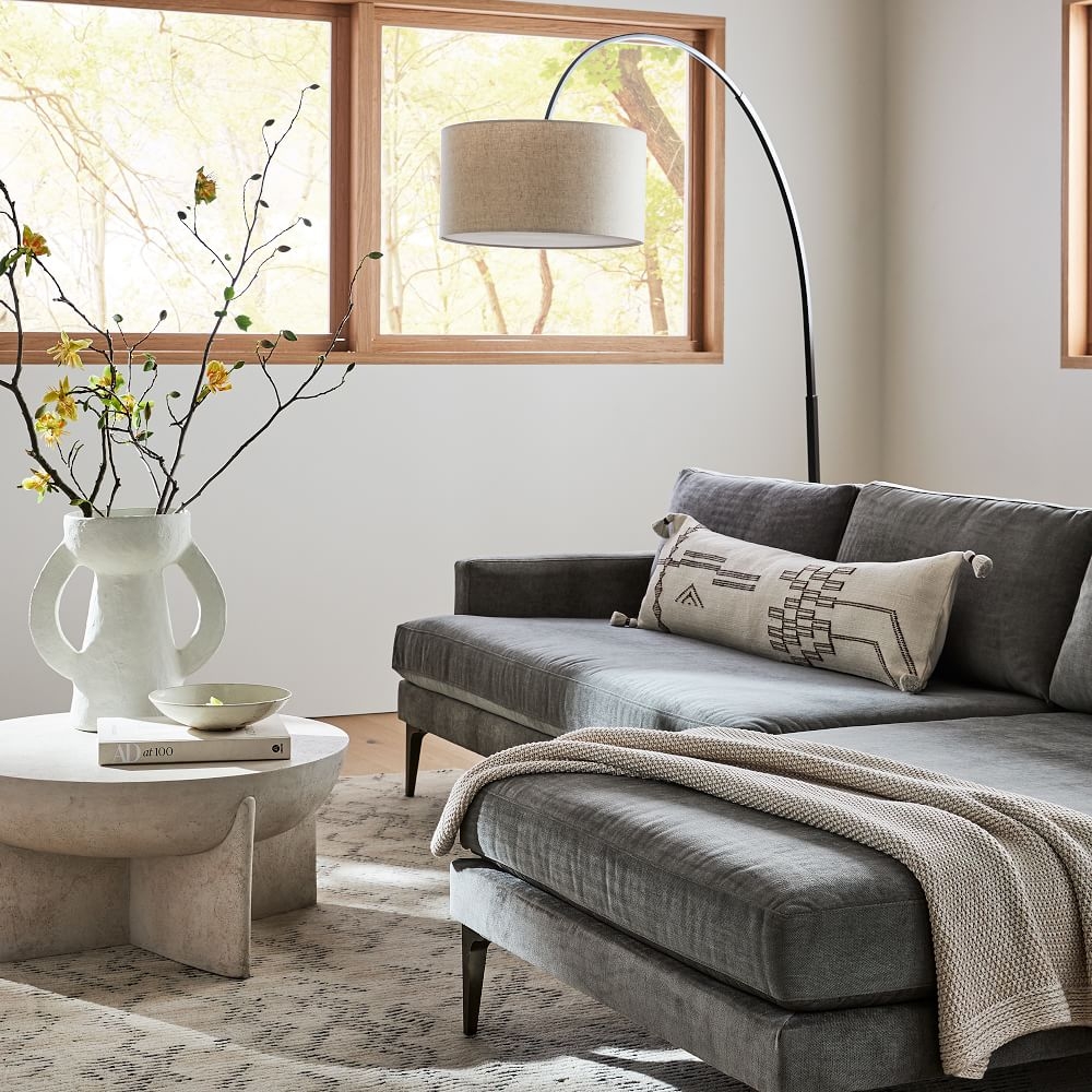 Gray stone discount coffee table