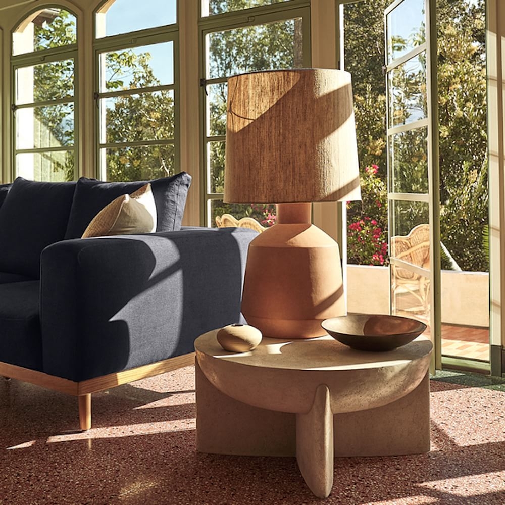 Lava stone sales side table