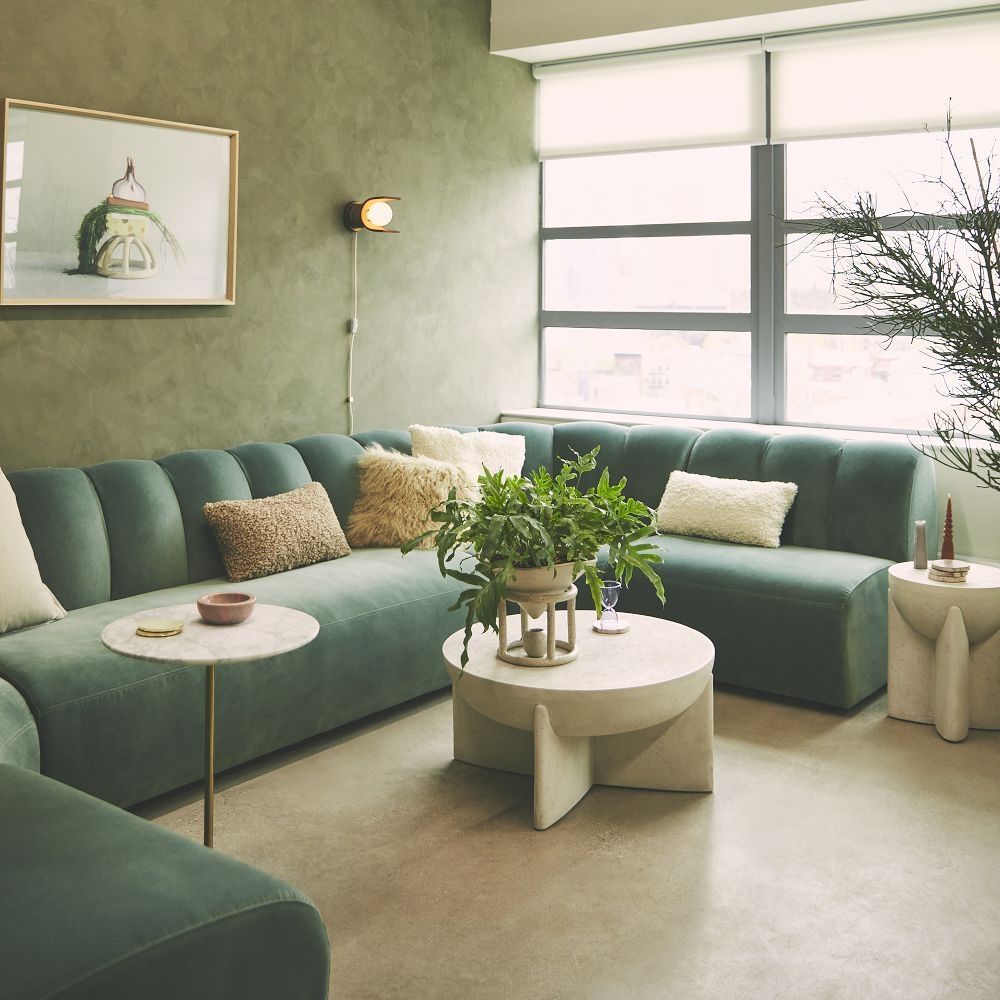 West elm new arrivals stone coffee table