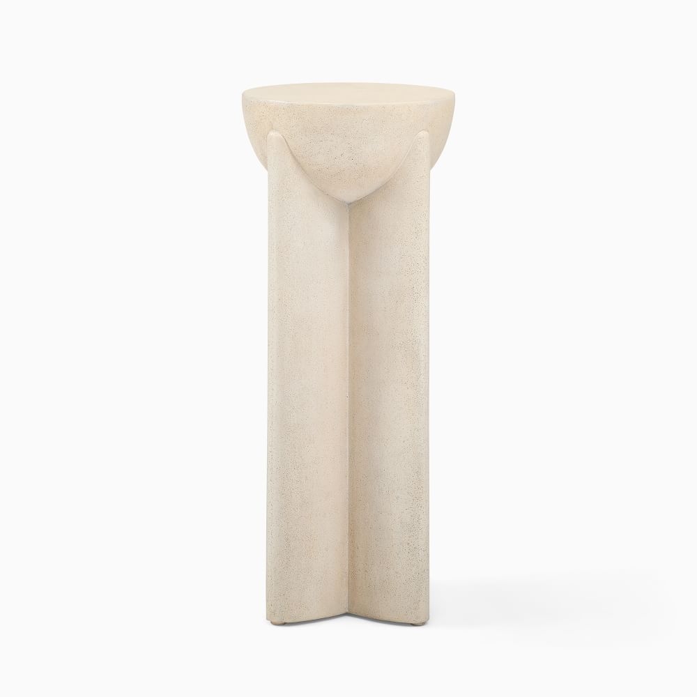 Stone pedestal side table new arrivals