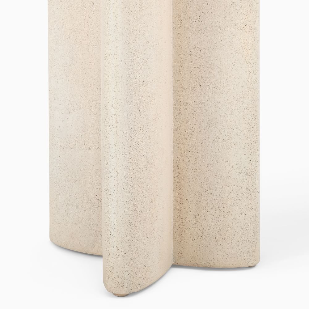 Stone pedestal online side table