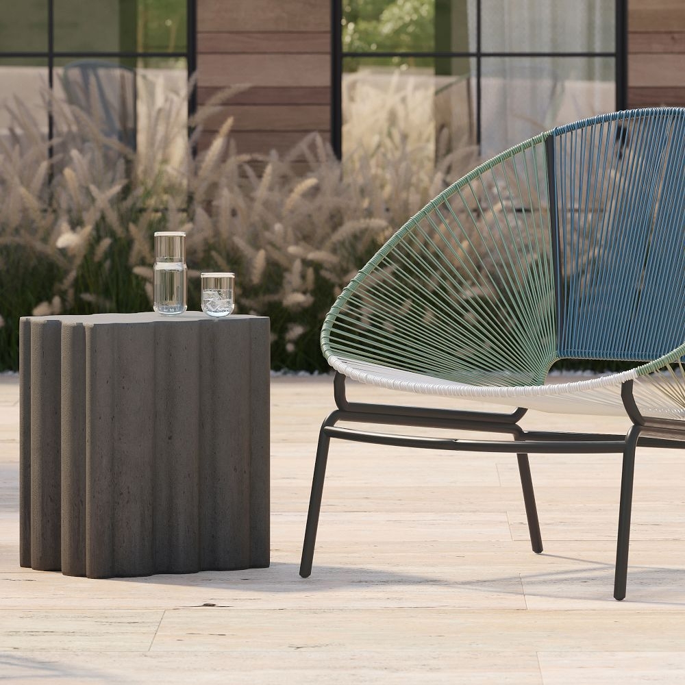 Grey outdoor best sale lounge chair