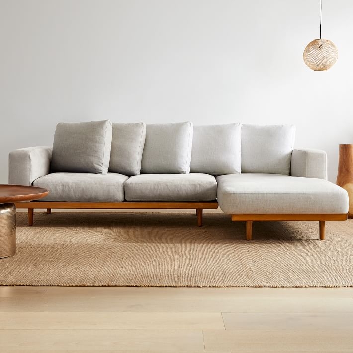 Two piece sectional couch sale