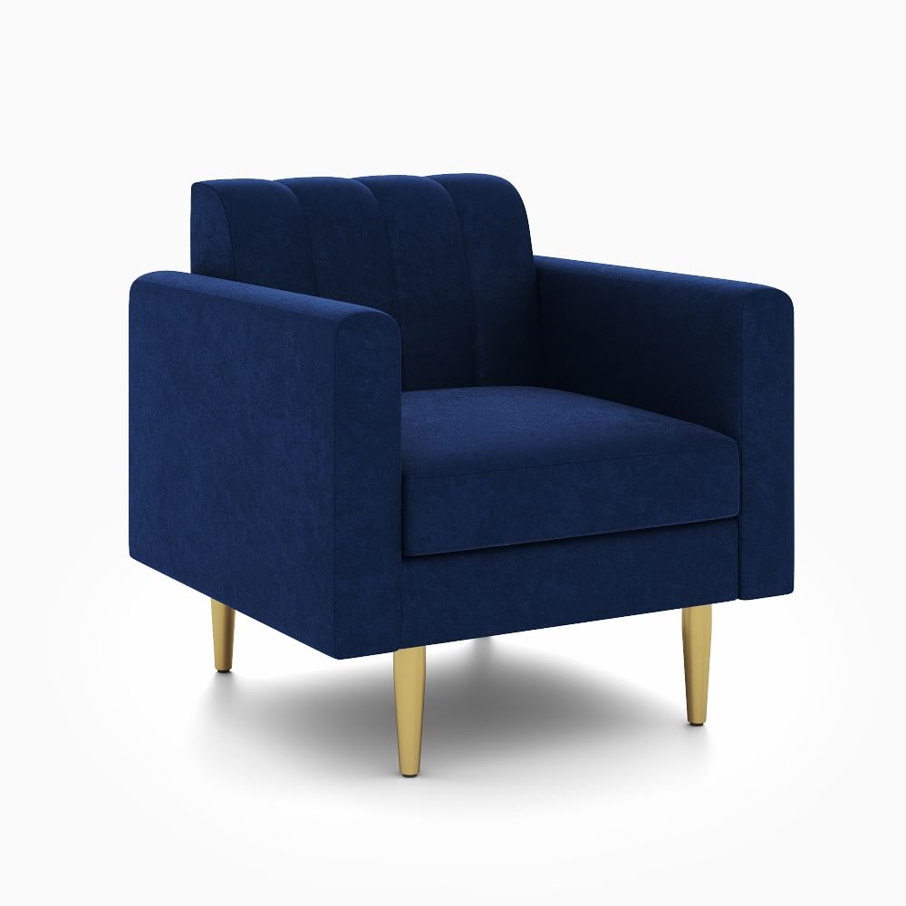 West elm hot sale blue chair
