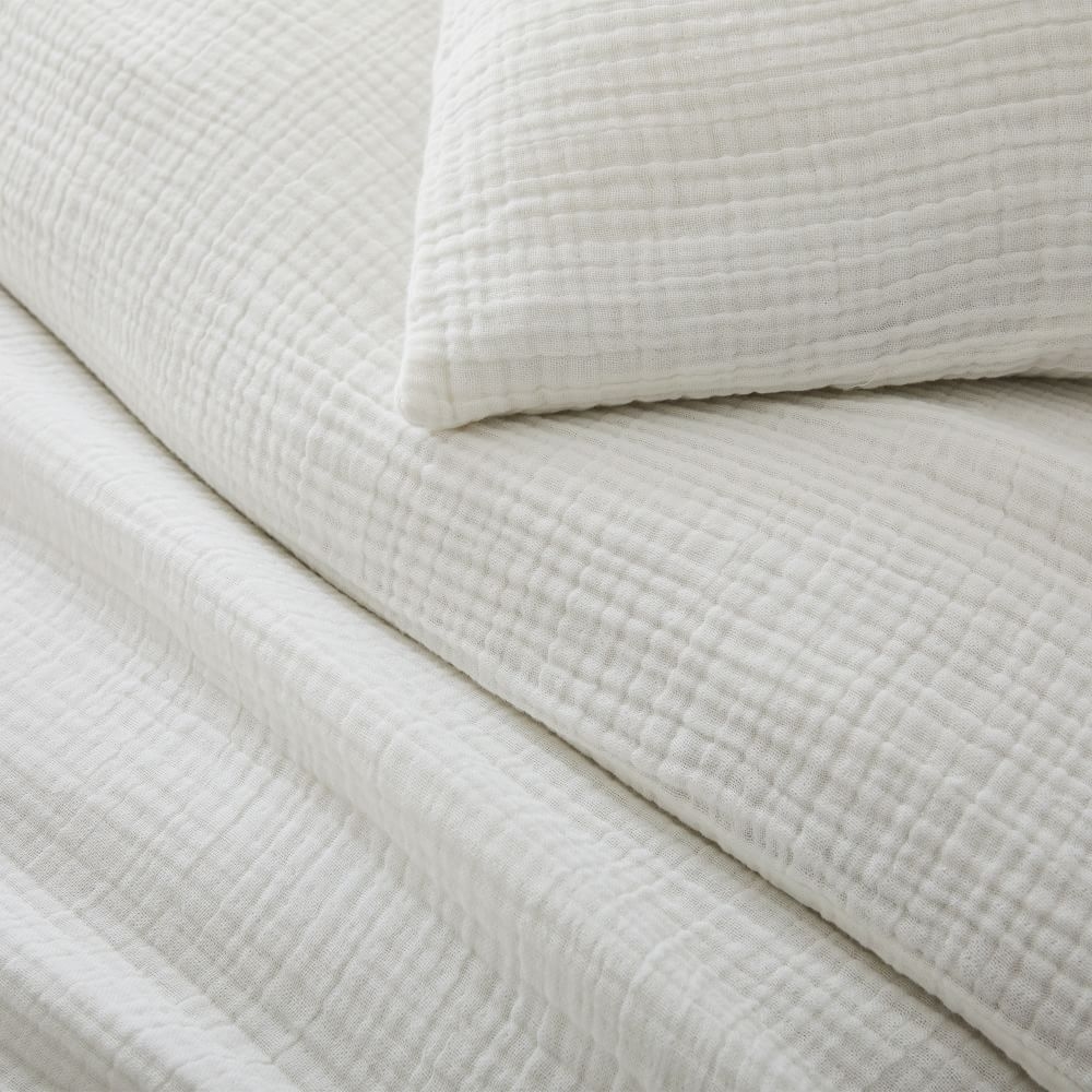 Organic geo waffle sales jacquard duvet cover