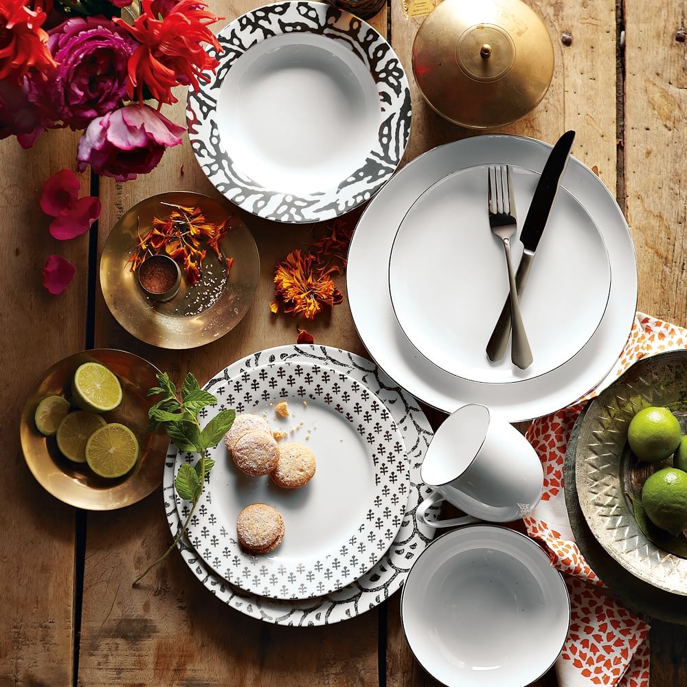 Organic shaped dinnerware top