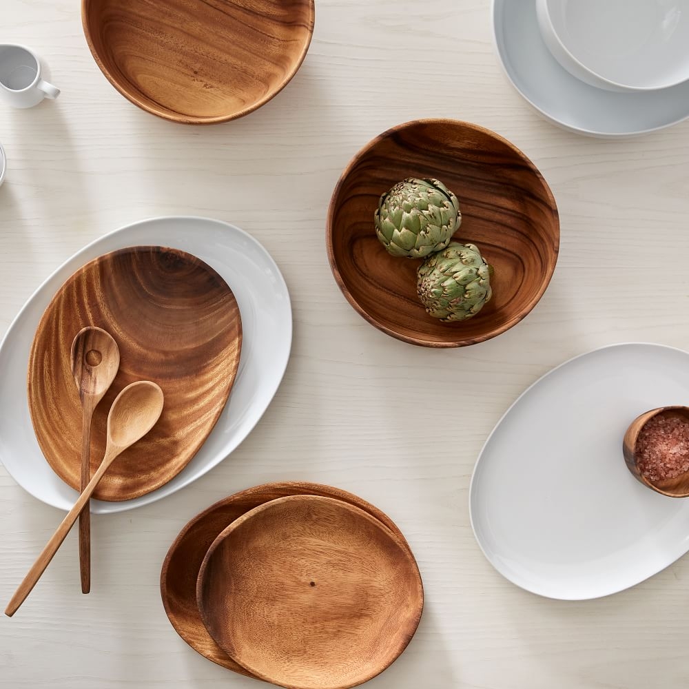 Organic Shaped Wood Serveware