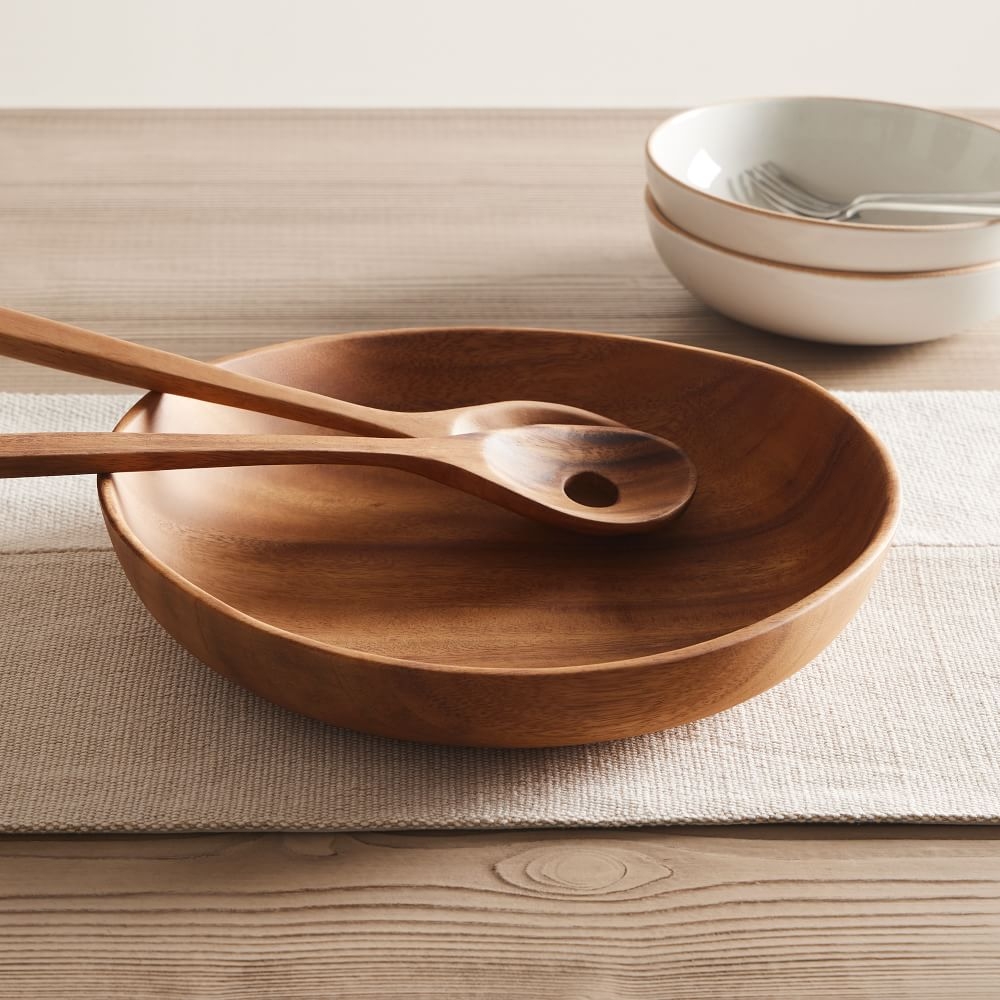 Wooden clearance serving bowl