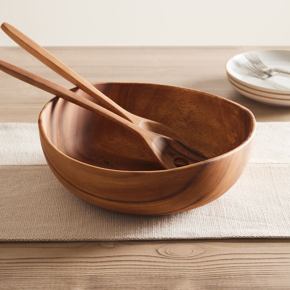 Buy online Organic Shaped Wood Serving Bowls now West Elm UAE UAE