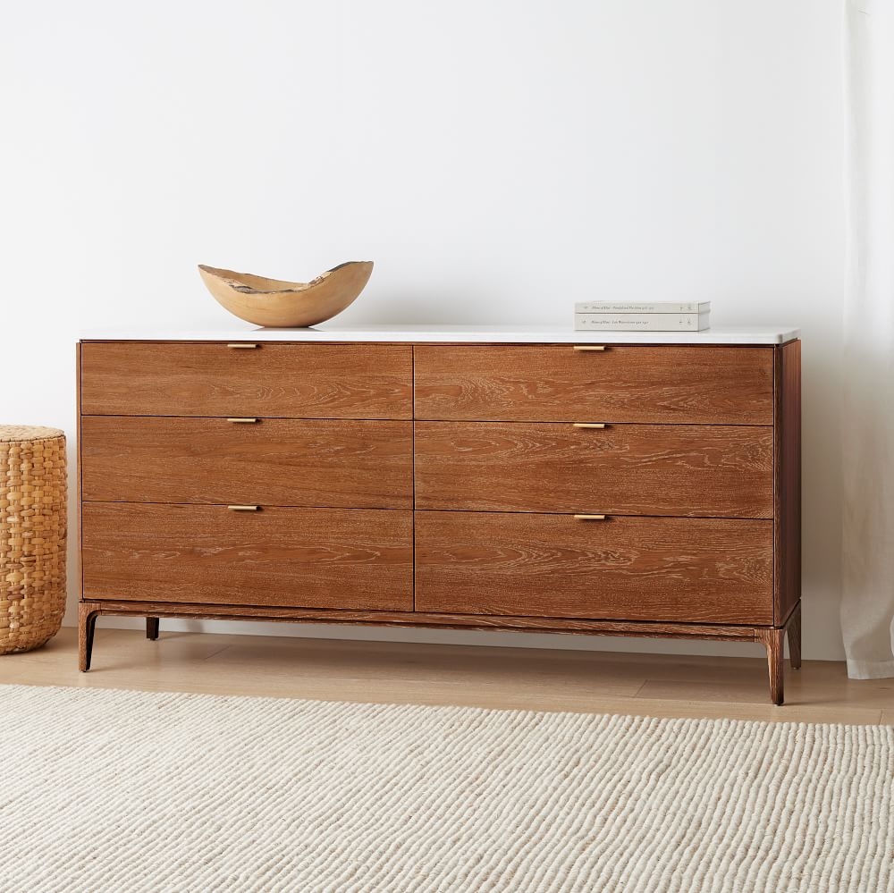 6 drawer clearance wood dresser