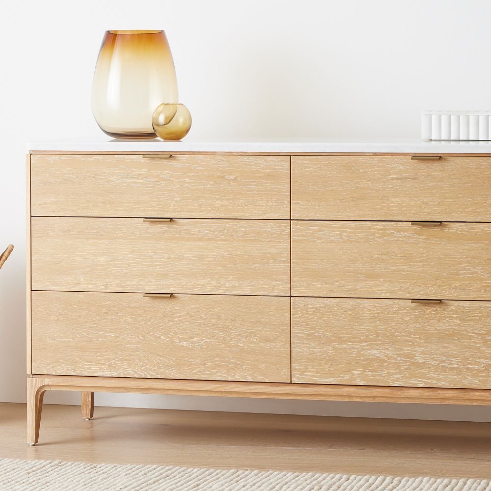 Blue 6 drawer deals dresser