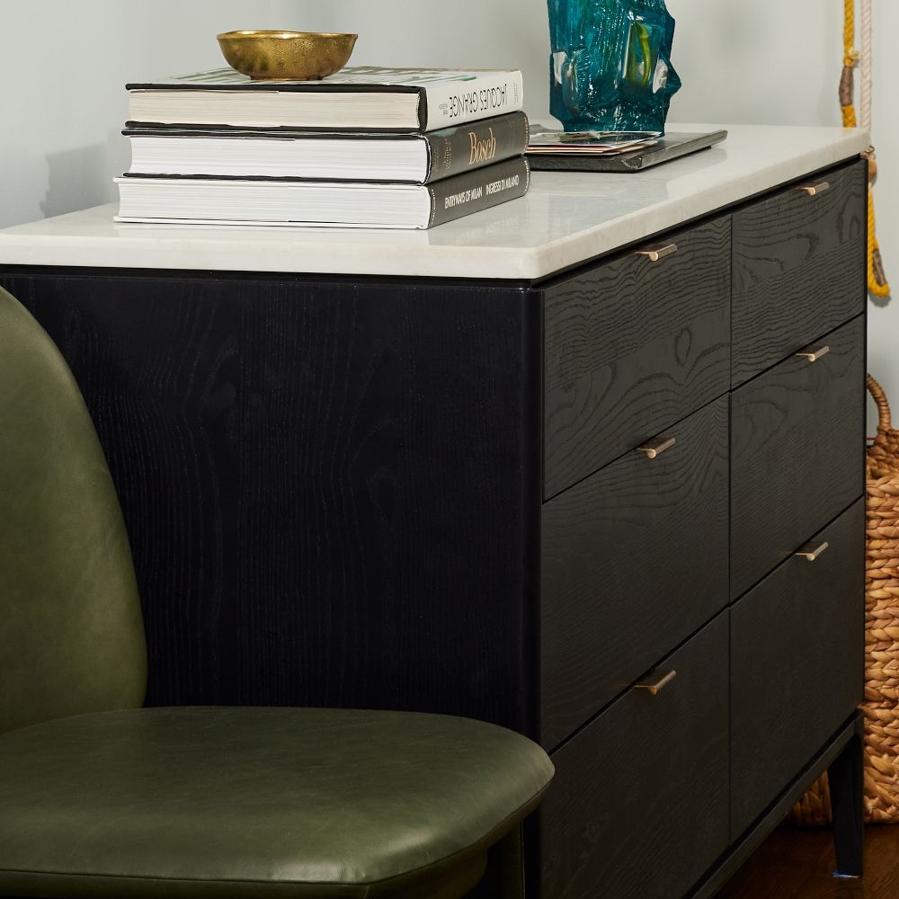 Black six sale drawer dresser