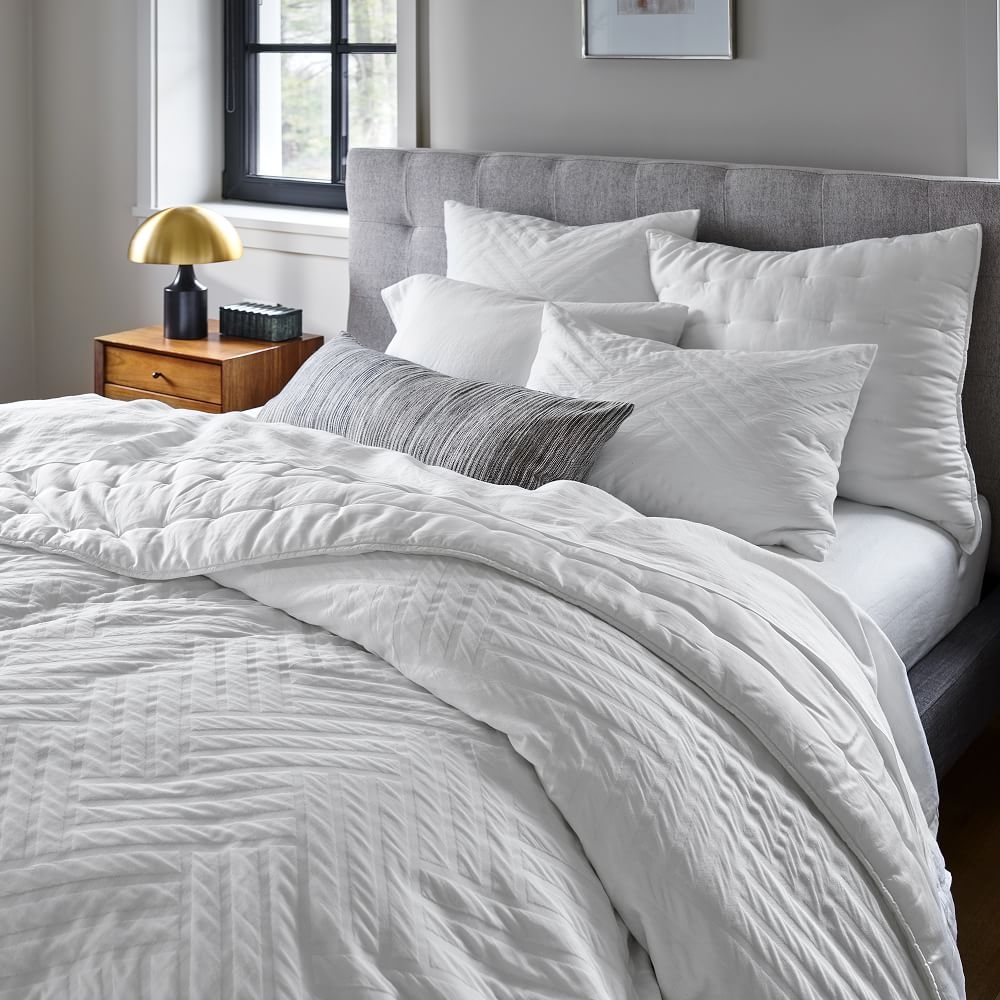 West elm duvet cover white clearance