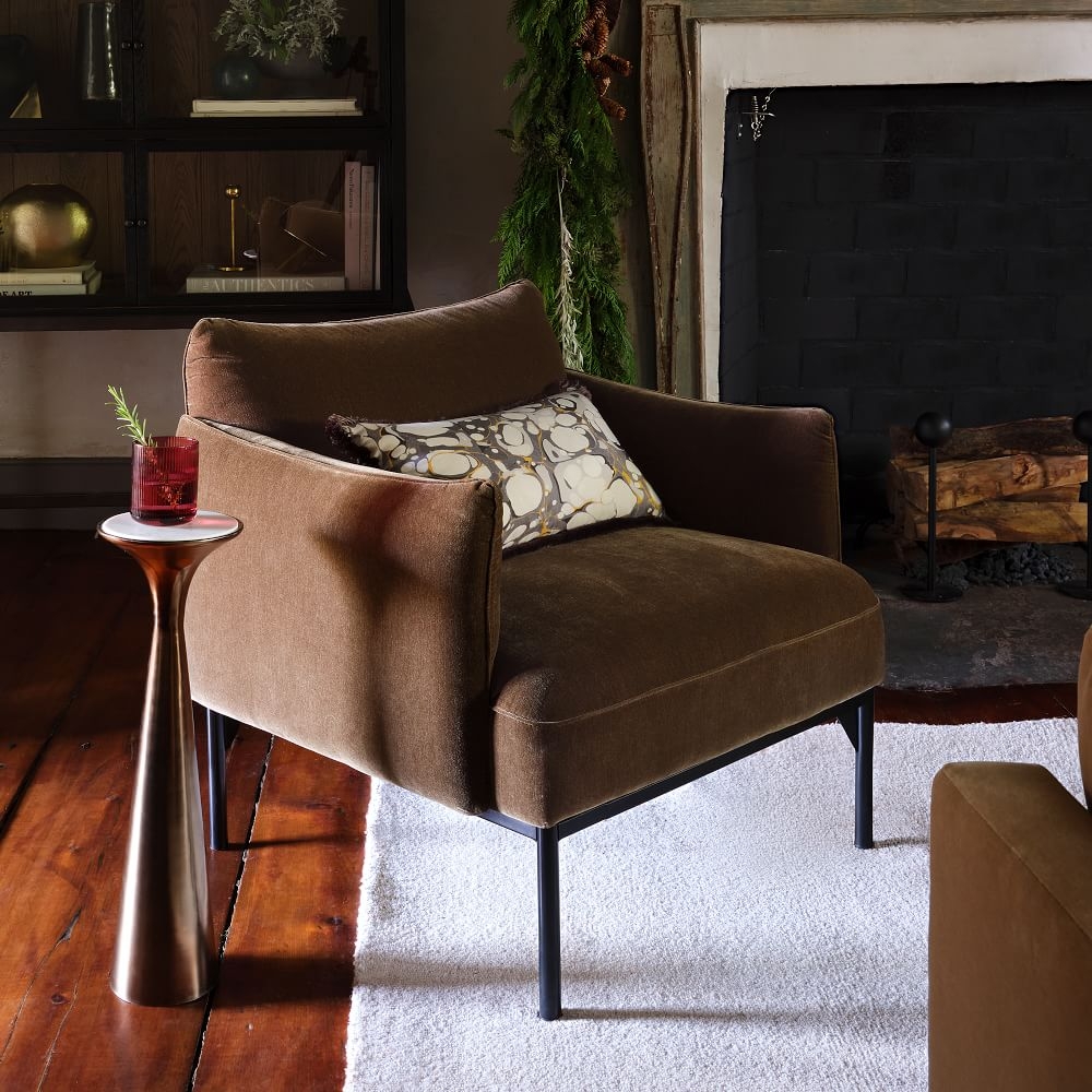 West elm olive chair sales