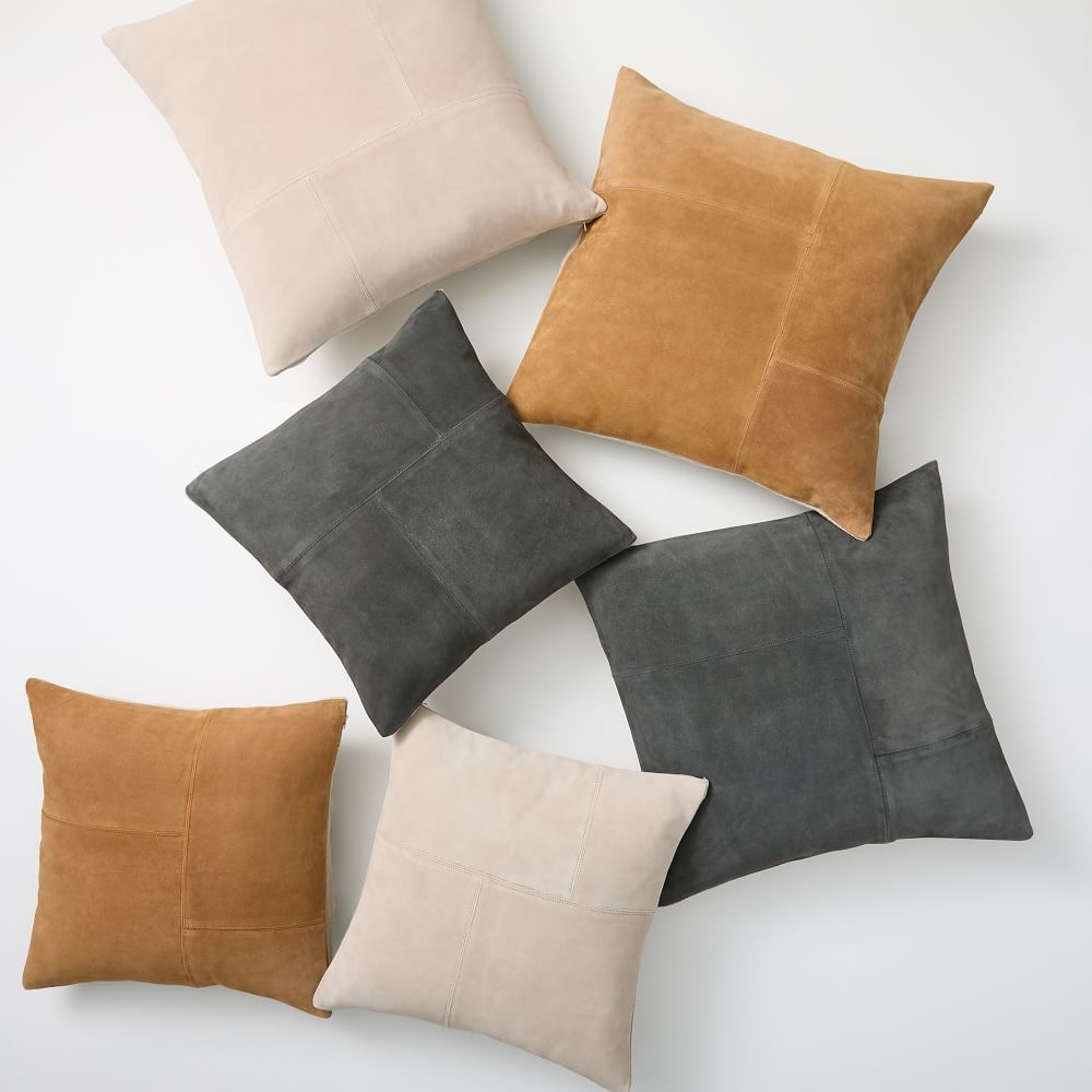 Suede pillow shop cover