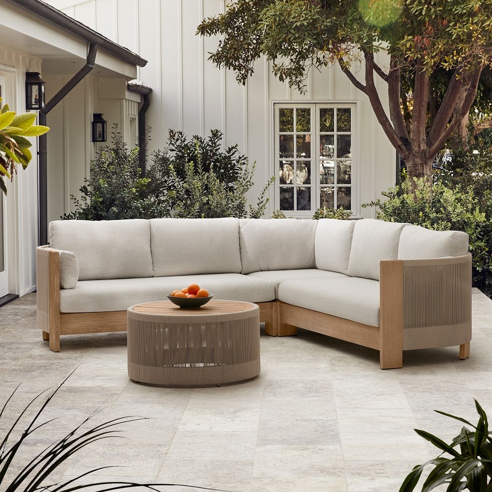 Porto Outdoor 3 Piece L Shaped Sectional 100